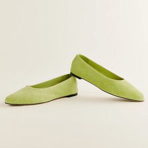 Reformation Maren Ballet Flat Green - Size 8